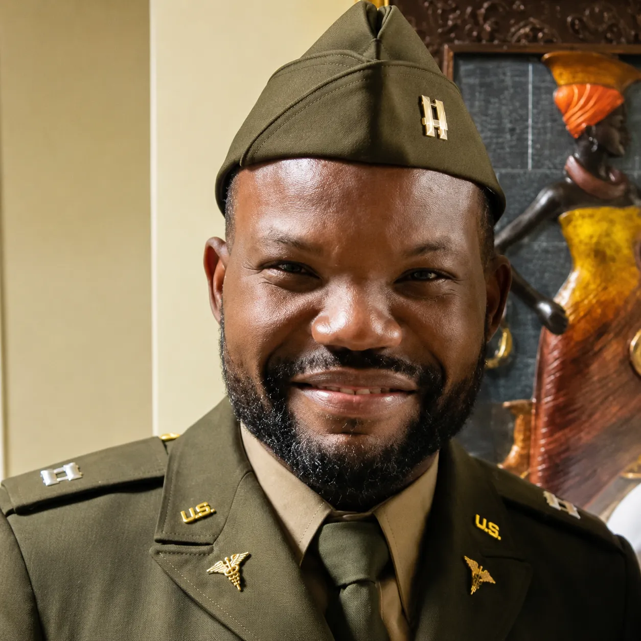 Dr. Onyeisi Stephen Ogbomeh in U.S. Army uniform, founder of STEVEWORLD OUTREACH